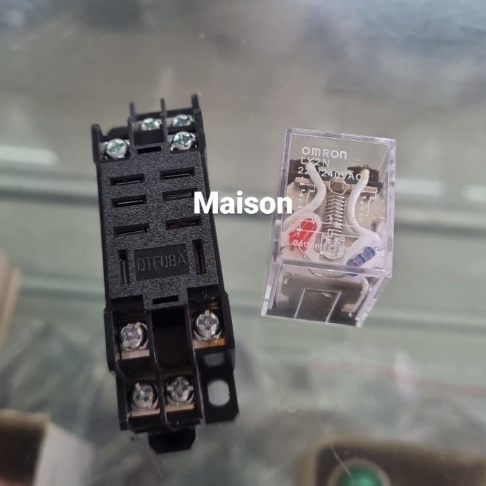 Omron Relay LY2N 220VAC Ori jepang + socket | Ly2n 220v ac - relay saja Limited