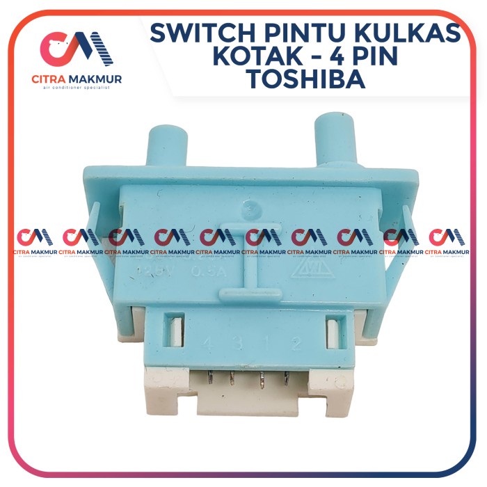 Switch Pintu Kulkas Saklar Lampu Showcase Freezer Kotak Toshiba 4 Pin -FN10