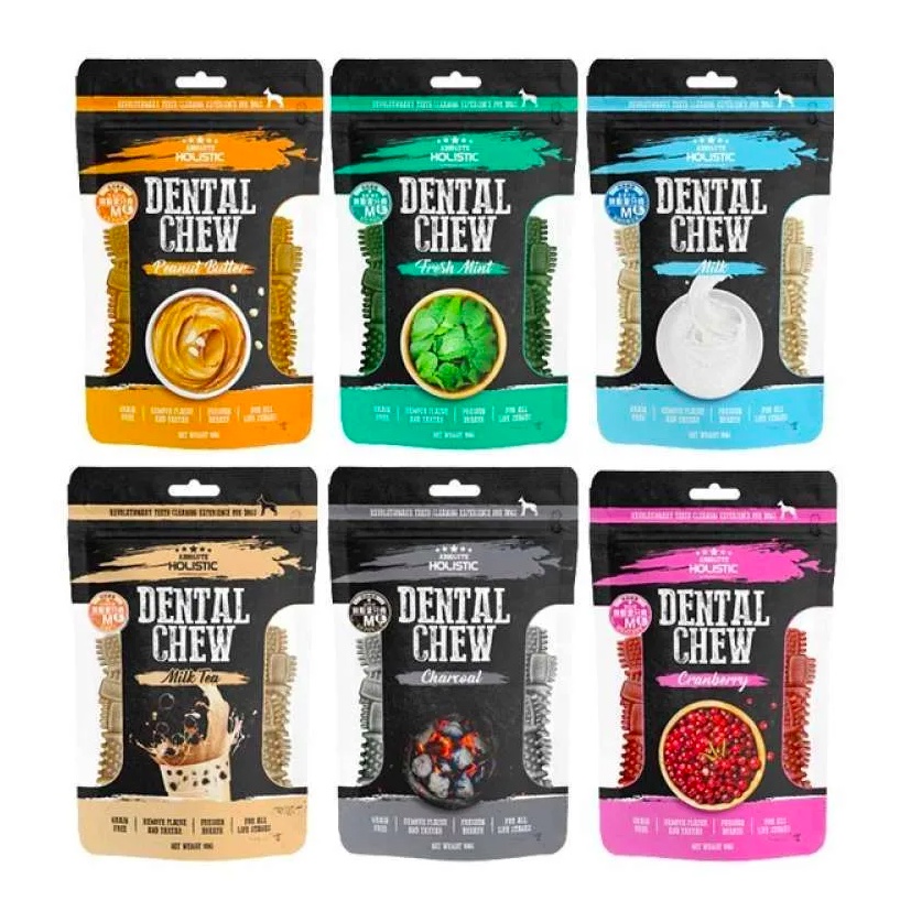 

23bagusmenshop - Absolute Holistic Dental Chew Snack Anjing 160gr Isi 18 Dental Treat Premium