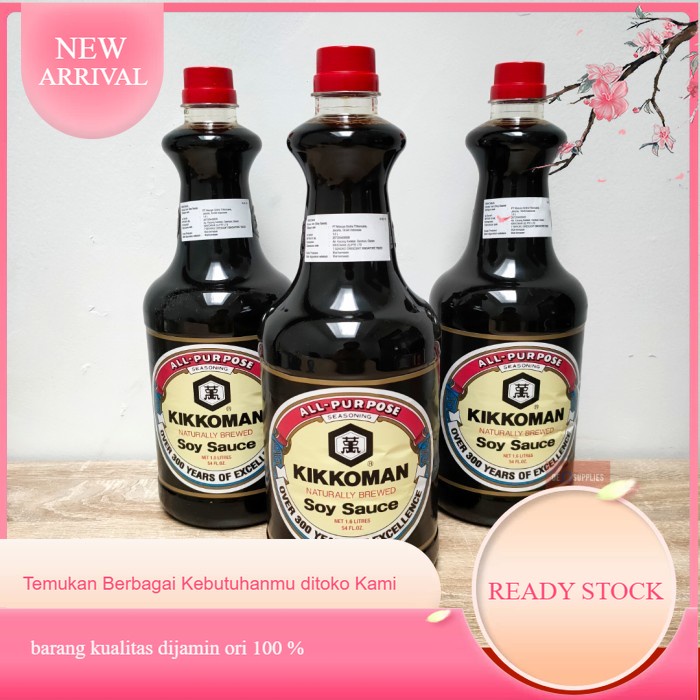 

Kikkoman Shoyu Premium Soy Sauce 1.6L - Kecap Asin Jepang Resto - Standard