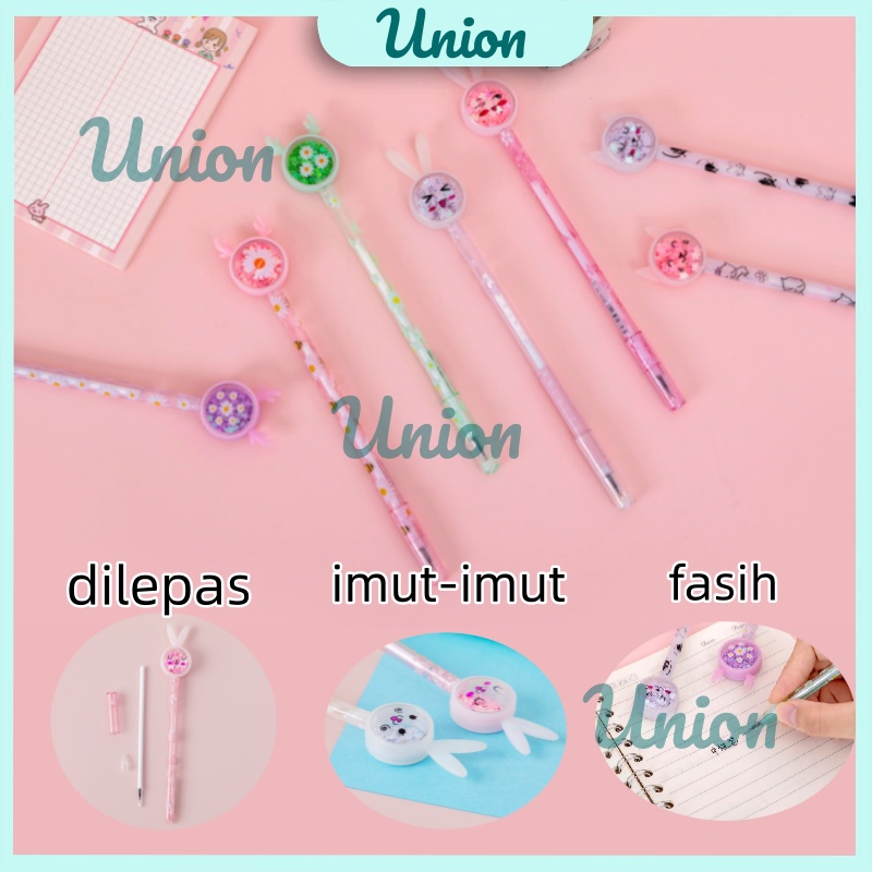 

Union-Pena Karakter Kupu-Kupu Payet Gliter Payet Gliter Bunny Lucu Black Ink Gel Pulpen Murah Gel Bolpen Gel Pastel Alat Tulis Sekolah Unisex