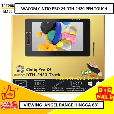 Wacom Cintiq Pro 24 DTH-2420 Pen Touch Drawing Display Monitor DTH2420