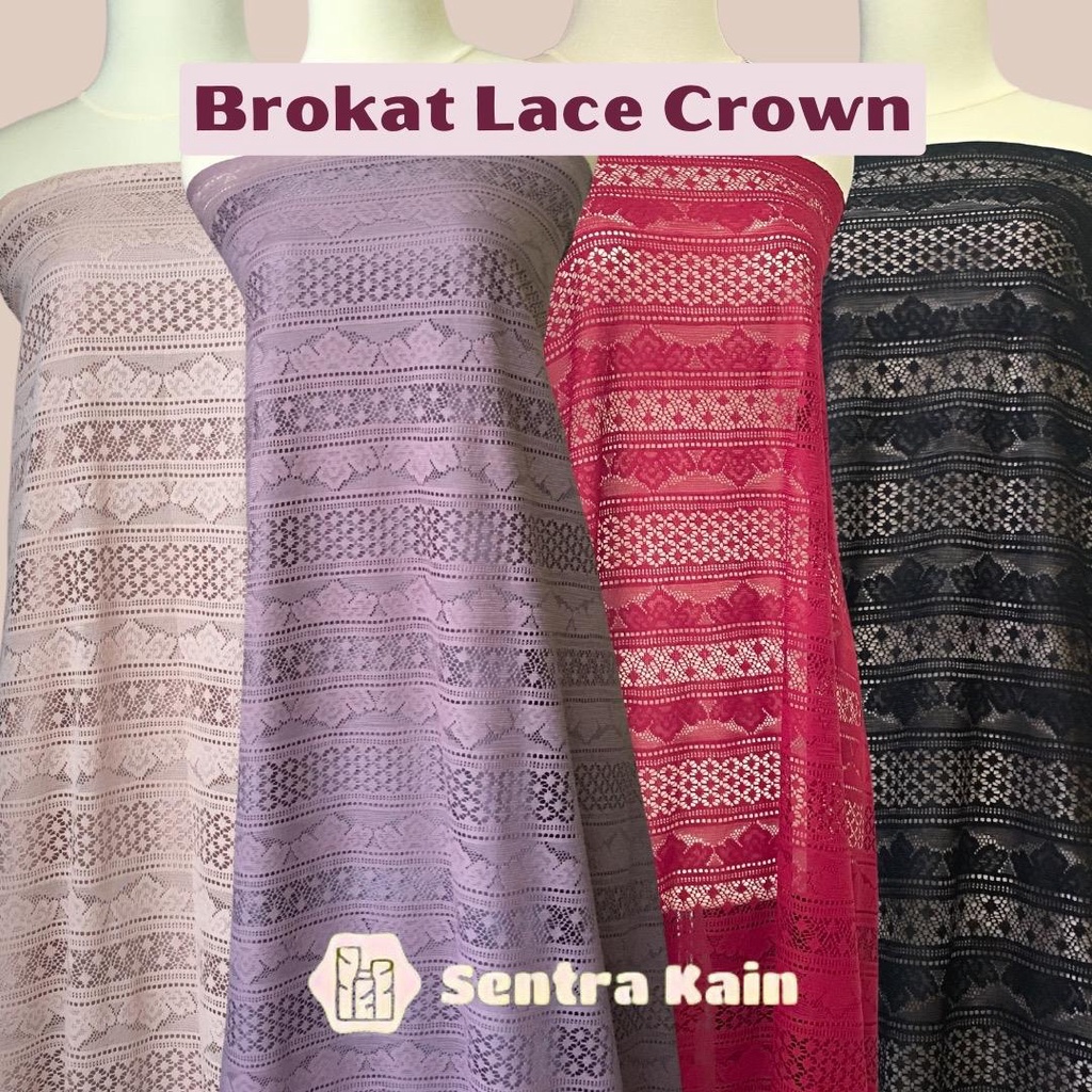 Bahan Kebaya Brokat Lace Crown Per Setengah Meter Jilbab