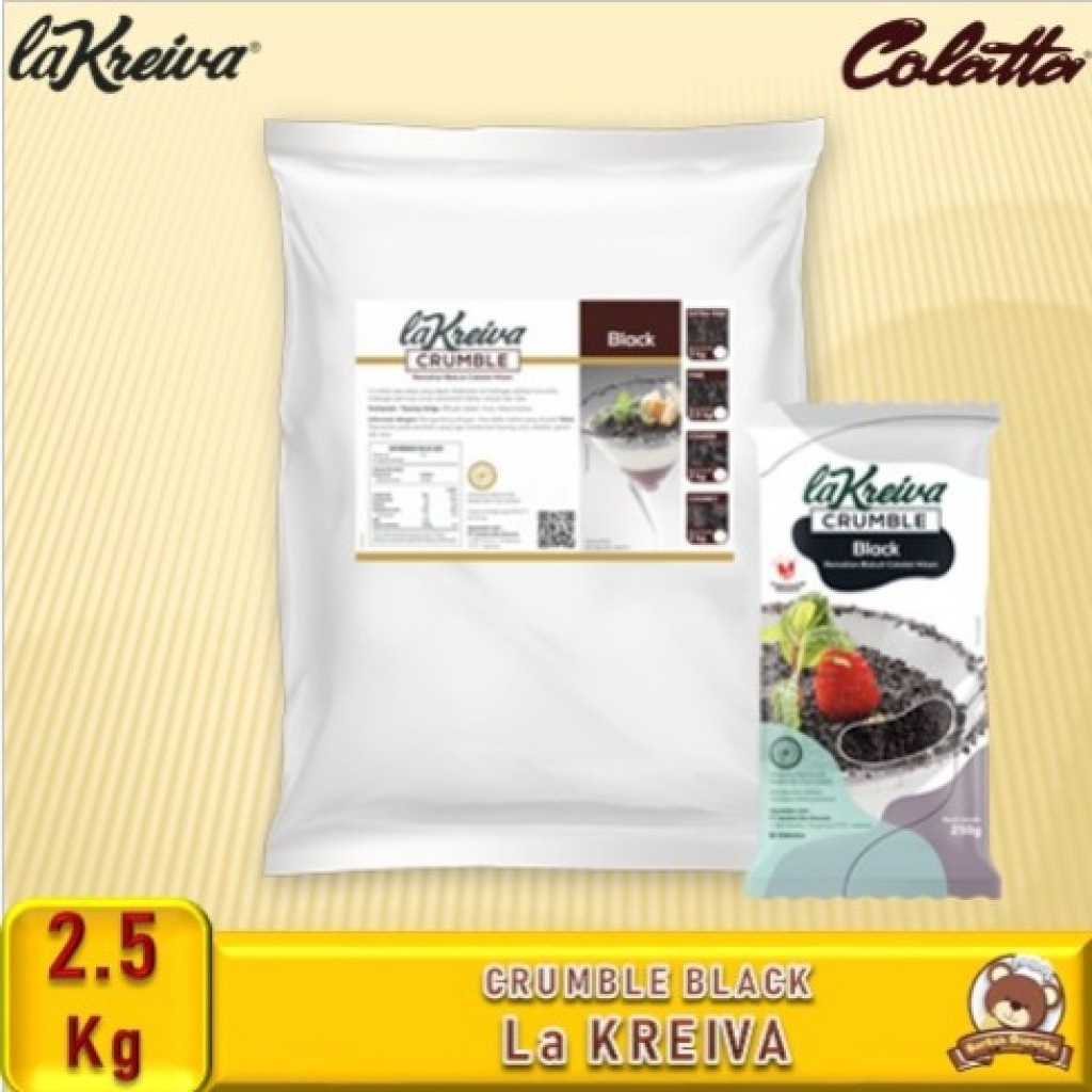 

La Kreiva Black Crumble Fine 2,5kg Topping Dekorasi Kue Minuman