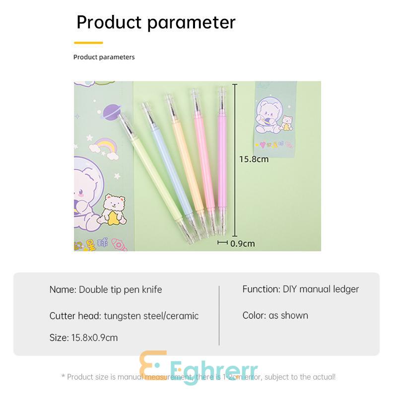 

✨EG-Pena Netral Warna MacaroonPena Pemotong Ujung Ganda-Eghrerr