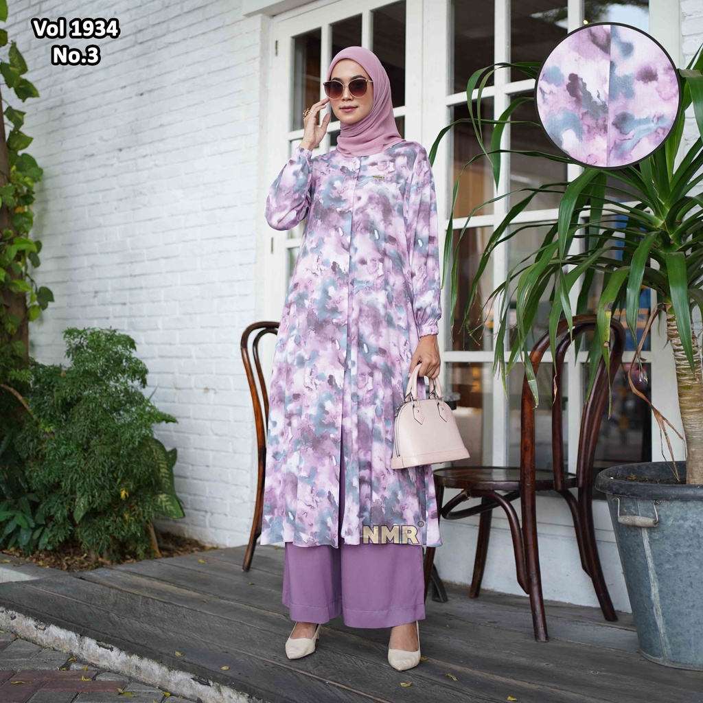 NMR Setelan Kulot Tunik Rayon Viesta Vol 1934-3