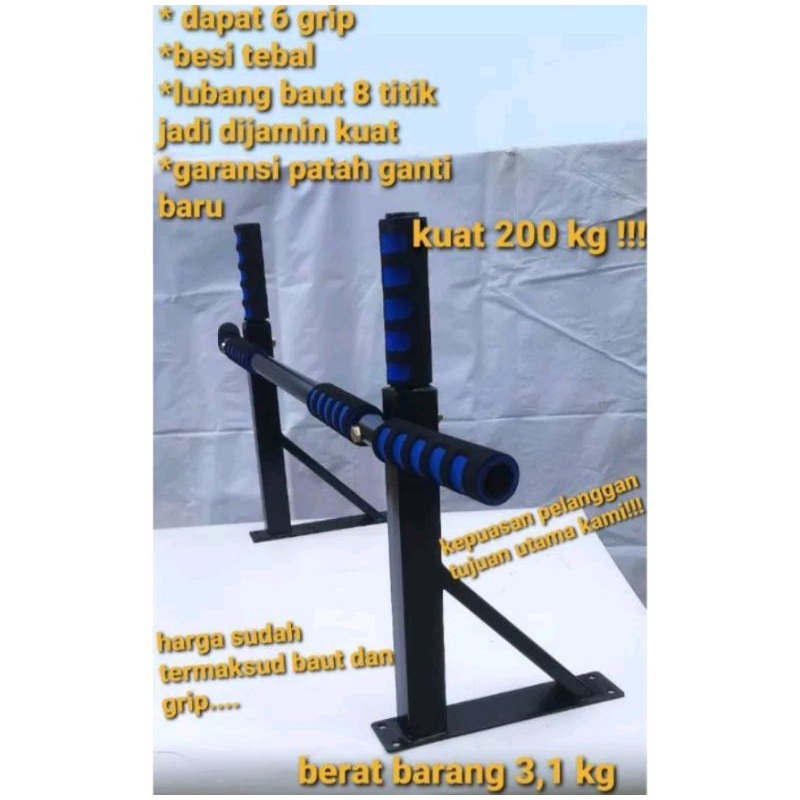 [366SH] PULL UP BAR + GANTUNGAN SAMSAK/ PULL UP BAR TEBAL GRIP 6