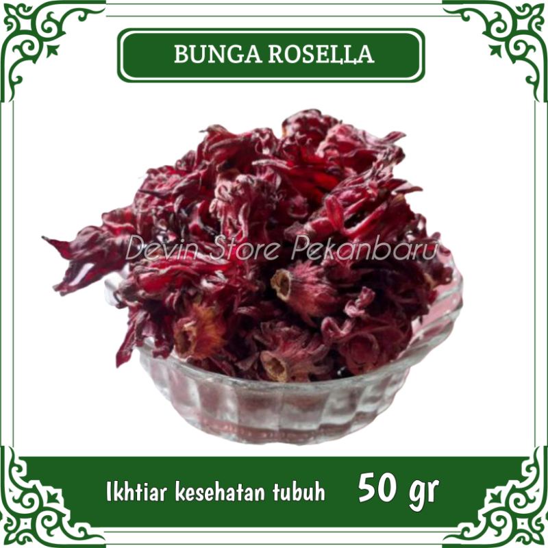 

a Teh Bunga Rosella Merah 50 gr / Teh Celup Rosella 1 box (20 tea bag) Kencono Sari