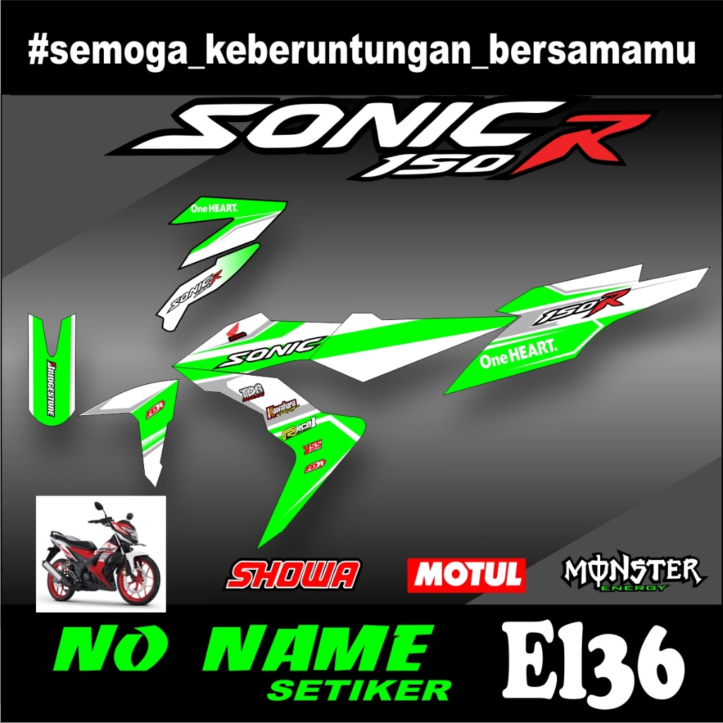 Decal tema Mandalika Racing buat motor Sonic 150 R full body striping sonic 150 R mandalika
