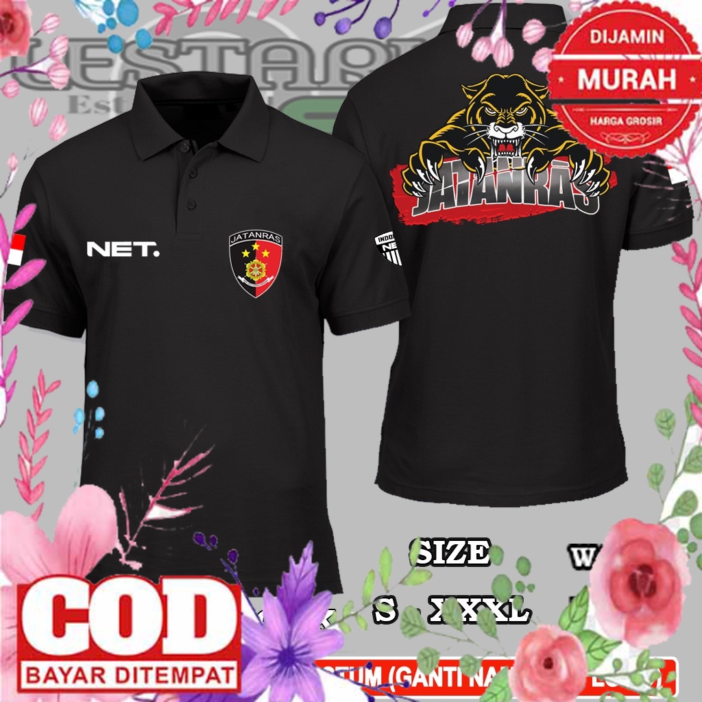 CUSTOM DESAIN BAJU KAOS JAKET MURAH BERKUALITAS /( GRATIS TOPI ) KAOS POLO POLISI JATANRAS TANGAN PE