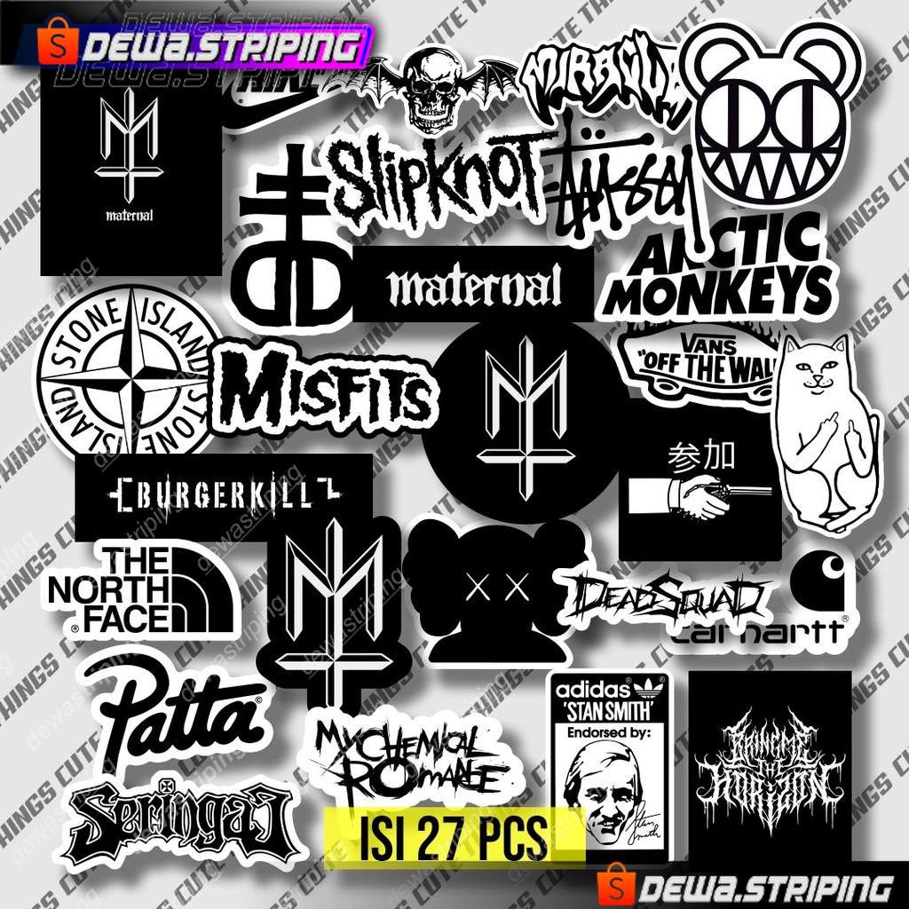 

27pcs Sticker Pack Band untuk LAPTOP Pack Spesial Series | STIKER TUMBLER HP | STIKER LAPTOP STIKER