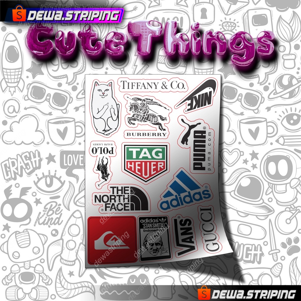 

Sticker case pack Brand Hype series 10| STIKER AESTHETIC LAPTOP, AKSESORIS HP, ANTI AIR, MOTIF,HELM,TUMBLER