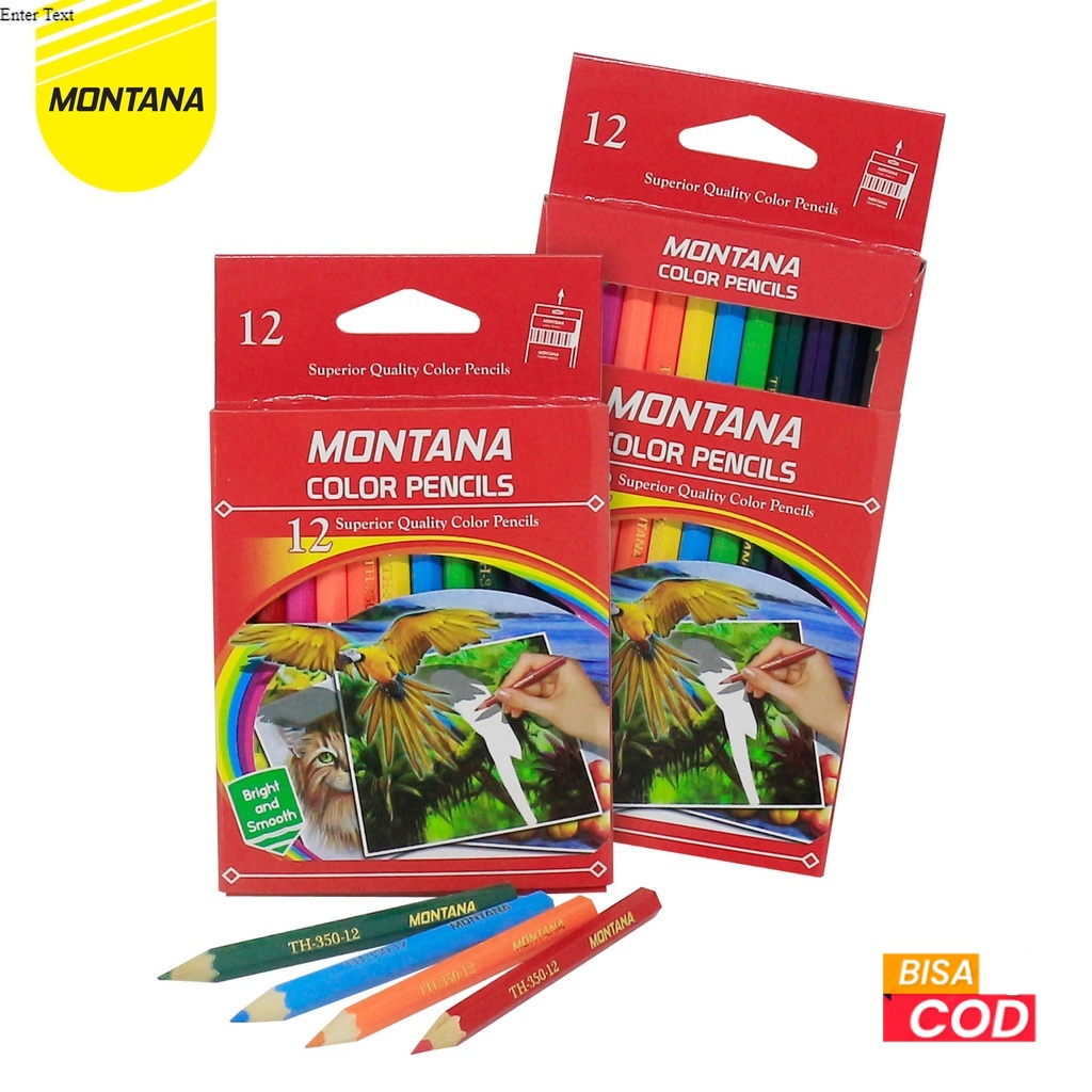 

Pensil Warna Tebal Tidak Mudah Patah Montana TH-350 12 Warna