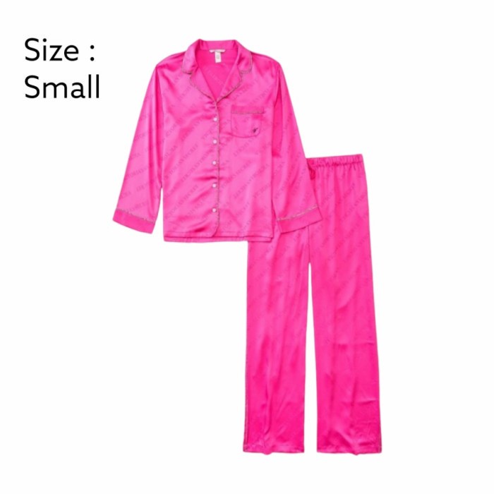 Victoria's Secret Satin Long Pajamas Set - Pink