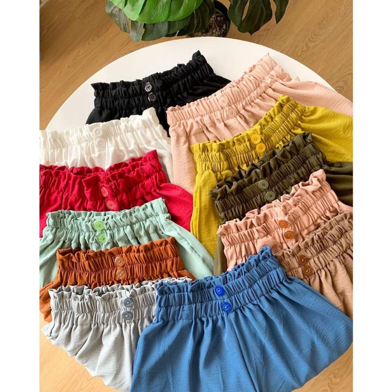 (KULOT CRINKLE KANCING JUMBO) kulot jumbo panjang•kulot crinkle airflow•celana jumbo