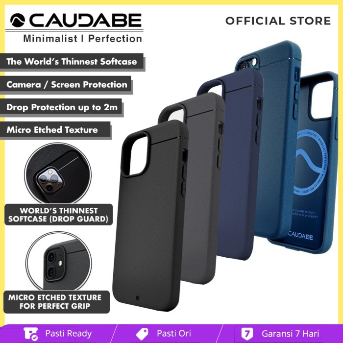 TERBARU Original Caudabe Sheath Case iPhone 12 Pro Max 12 Pro 12 Mini - Casing - 12 Pro Max, Black