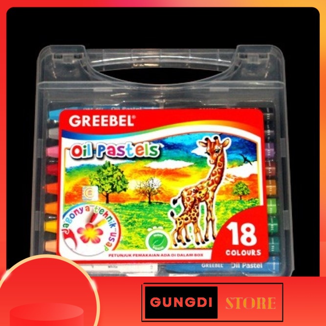 

1 SET (18 WARNA) OIL PASTEL GREEBEL/ OIL PASTEL 18 COLOUR GREEBEL/ CRAYON OIL PASTEL (R-1200)