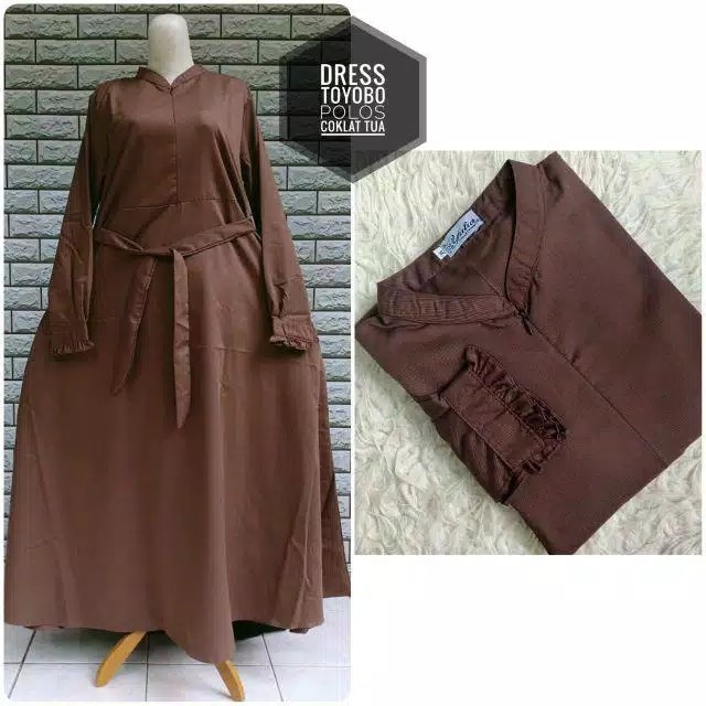 [[ PROMO MURAH ]] GAMIS PEMDA PNS PREMIUM KEKI PEMDA BEST SELLER - S, coklat tua