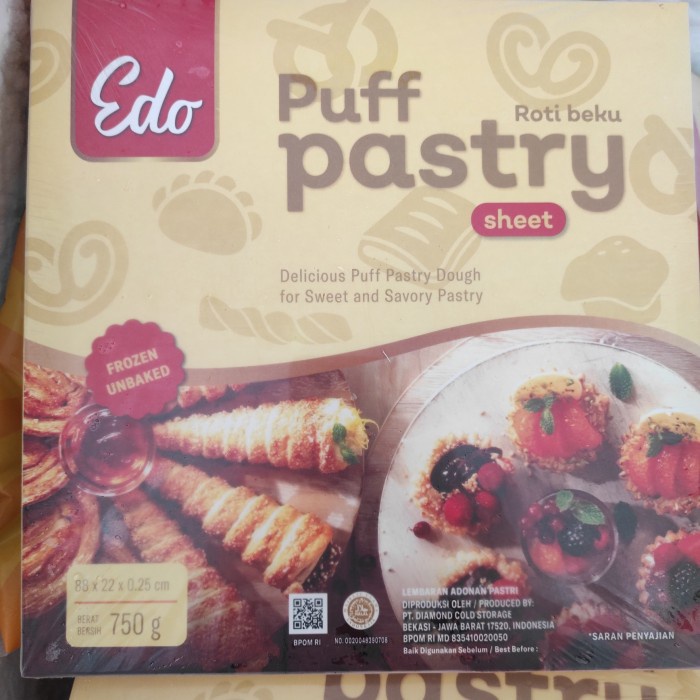 

Promo Termurah [ Best Seller ] puff pastry siap pakai/puff pastry instan merk edo 750gr