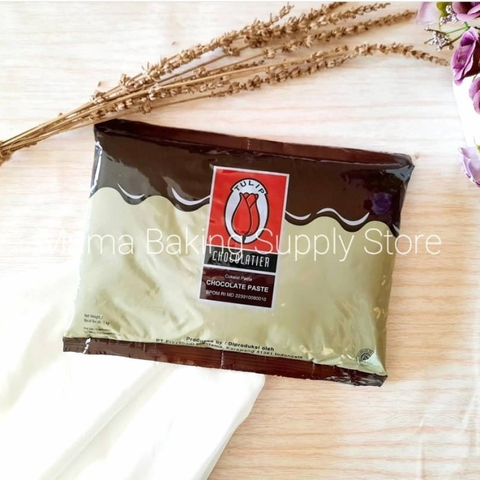 

Promo Termurah [ Best Seller ] TULIP Dark Chocolate Cokelat Pasta Filling Isian Roti Bakpao Tulip 1kg