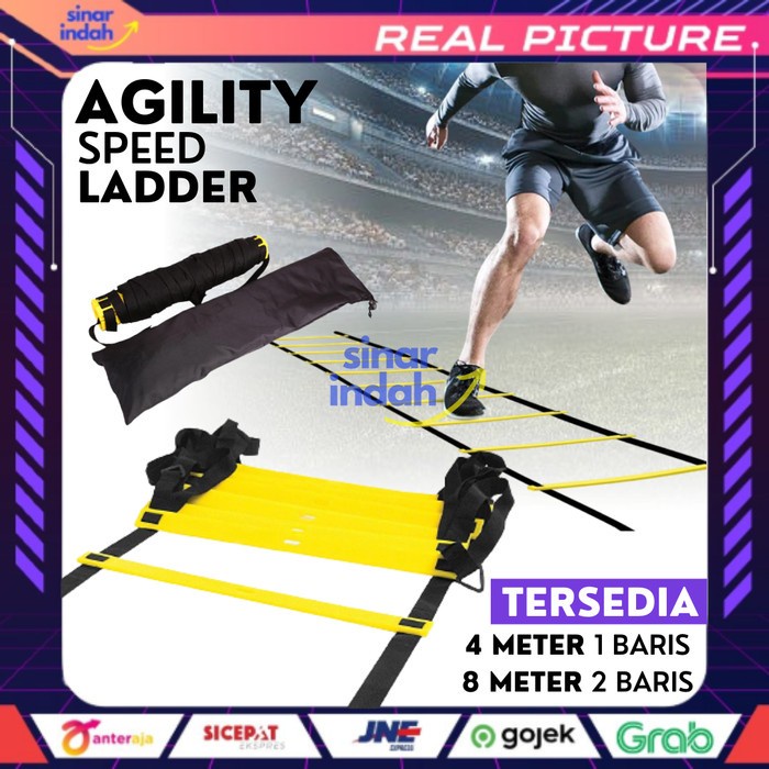 

BEST SELLER Agility Ladder Premium 4M 8M Speed Ladder Drills Training Tangga - 4 Meter