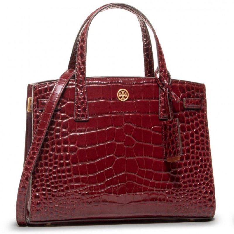 Tory Burch Walker Embossed Small Satchel TB 74603 Tas Vs