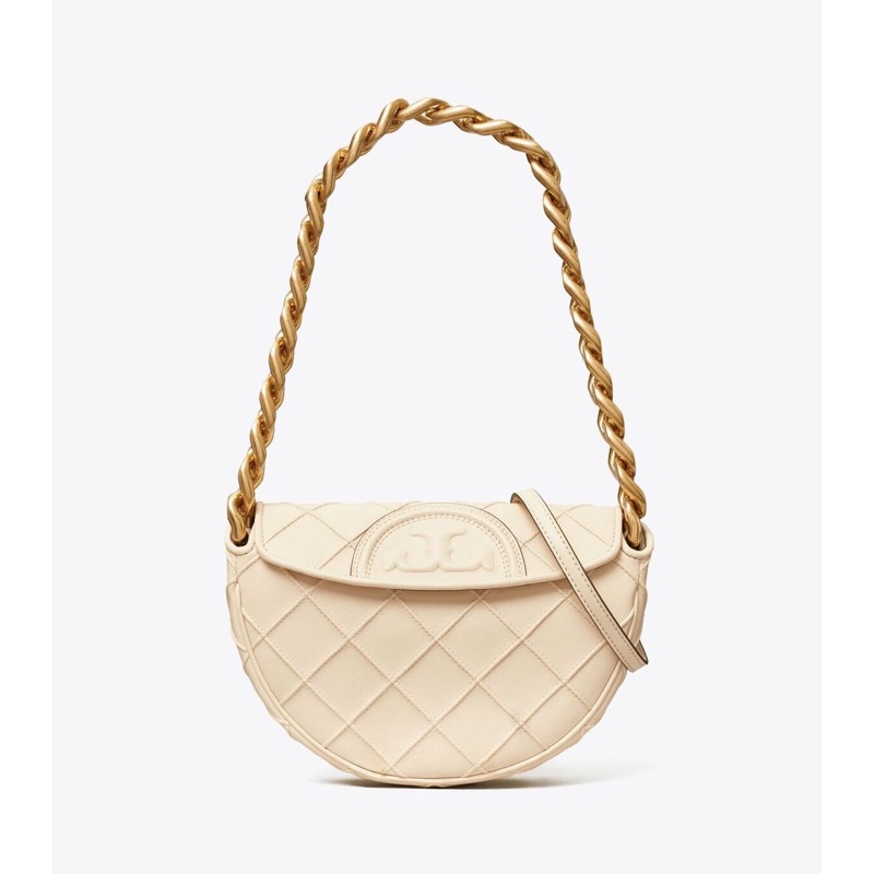 Tory Burch Mini Fleming Soft Crescent Bag TB 143575 Tas Vs