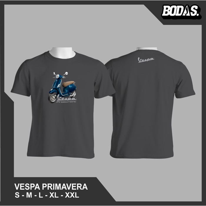 KAOS DISTRO OTOMOTIF MOTOR VESPA MATIC PRIMAVERA BLUE