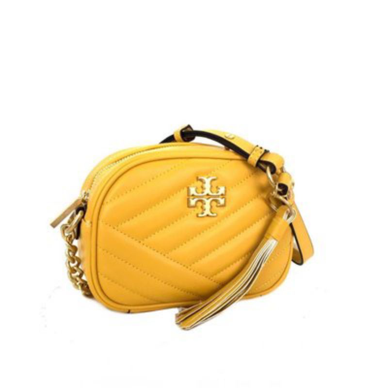 Tory Burch Kira Chevron Small Camera Bag Yellow Tas Vs