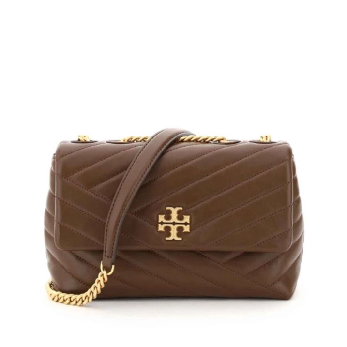 Tory Burch Kira Chevron Convertible Shoulder Bag Medium 27 Cm -Taupe Tas Vs
