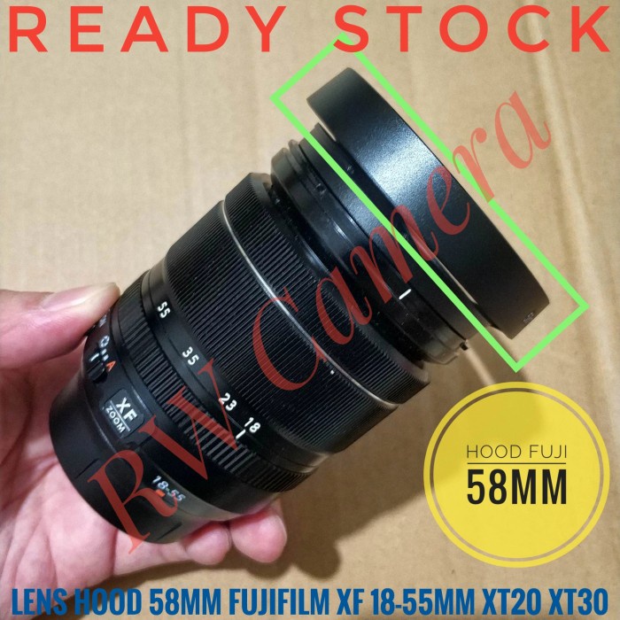 Hood Lensa Fujifilm 58mm XF 18-55mm Fuji 18-55 Metal Lenshood 58 mm Lens XT2 XT3 XT4 XT20