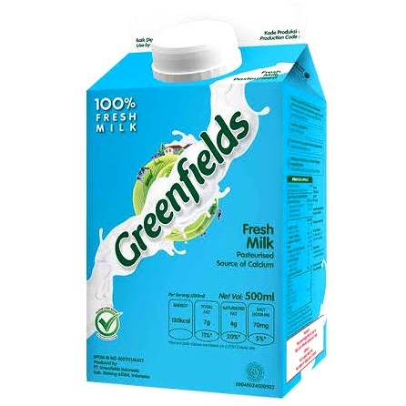 Greenfields Fresh Milk Pasteurisasi Full Cream 500M