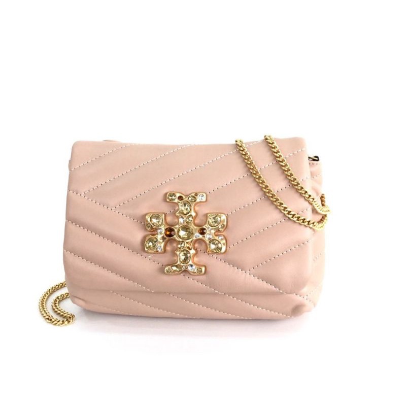 Tory Burch Kira Chevron Embellished Logo Mini Bag(82493) Tas Vs