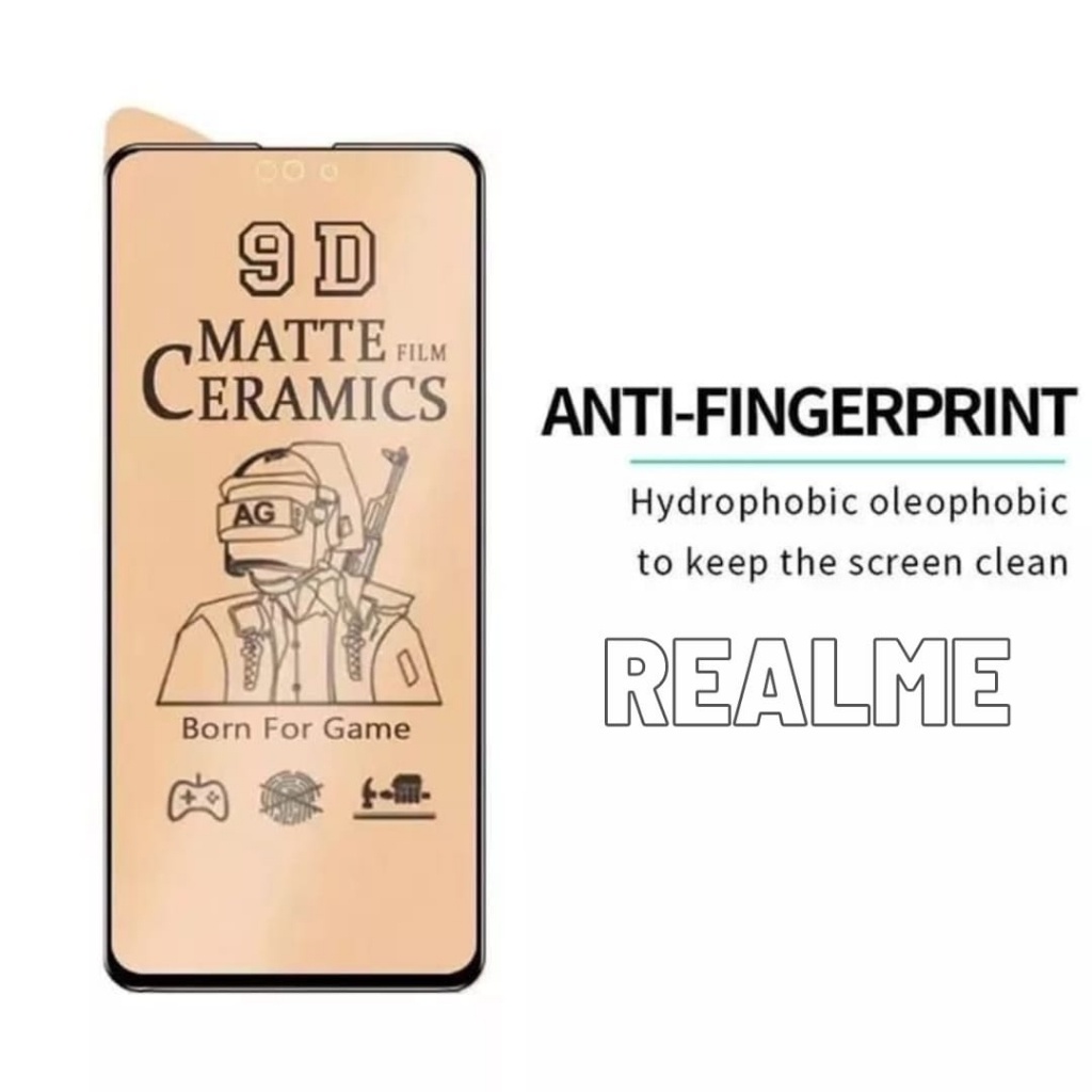 TEMPERED GLASS CERAMIC MATTE GAME 9H ORIGINAL 100% REAL ANTI PECAH Pelindung layar keramik matte ful