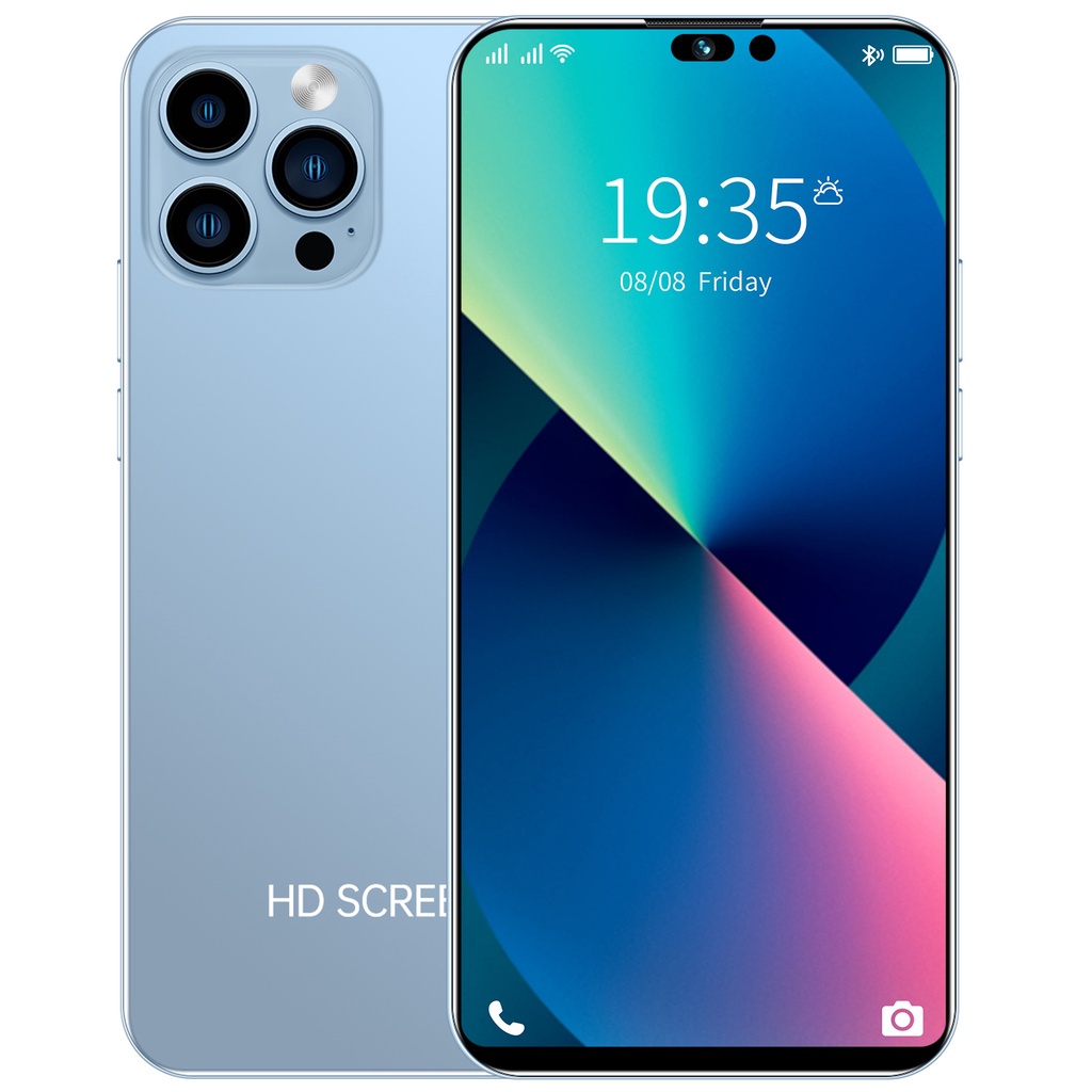 【Bisa COD】lPhone i14 Pro Max Handphone Asli 7.5lnci 12GB RAM+512GB ROM HD Kamera Dual SlM Dual 5G WiFi Smartphone Siswa Belajar Ponsel dual card dual standby gaming phone hp murah M|STER|B0X FUJI33shop-i14-Biru