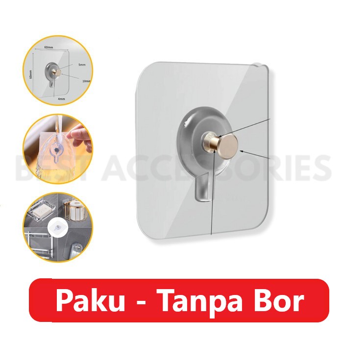 Hook Tempel PAKU dinding Gantungan Perekat Magic