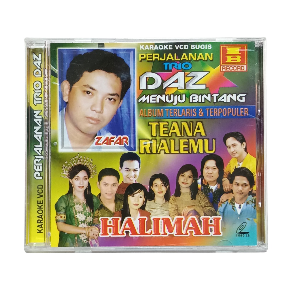 VCD Karaoke Bugis Perjalanan Trio DAZ Menuju Bintang Album Terlaris Terpopuler Halima