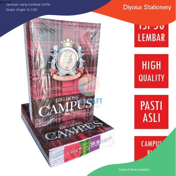 

Buku Tulis Campus Big Boss isi 50 lbr uk. Boxy/Besar/Panjang