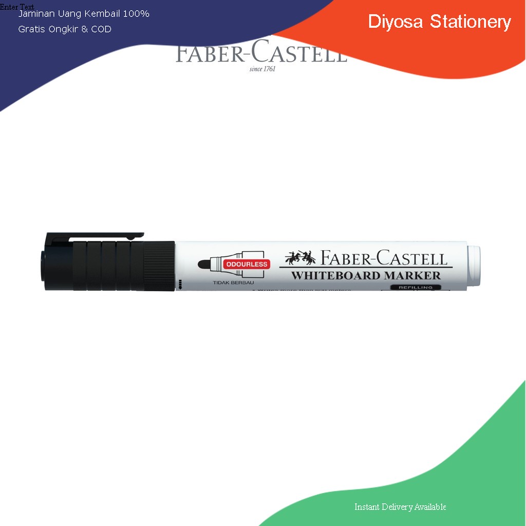 

Whiteboard Marker Pen Eco Black Ink 1Pcs Faber Castell