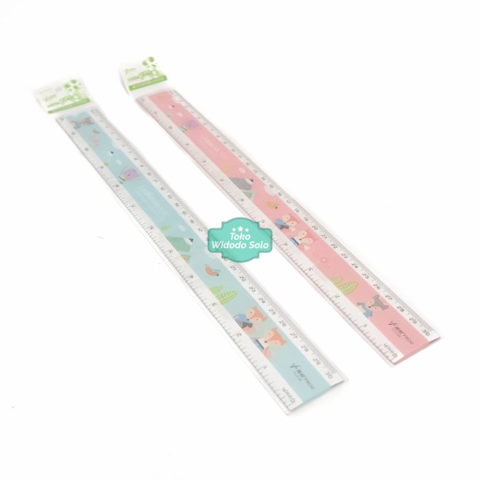 

Penggaris 30cm Plastik Mika Tebal Fancy Mistar Plastic Straight Ruler