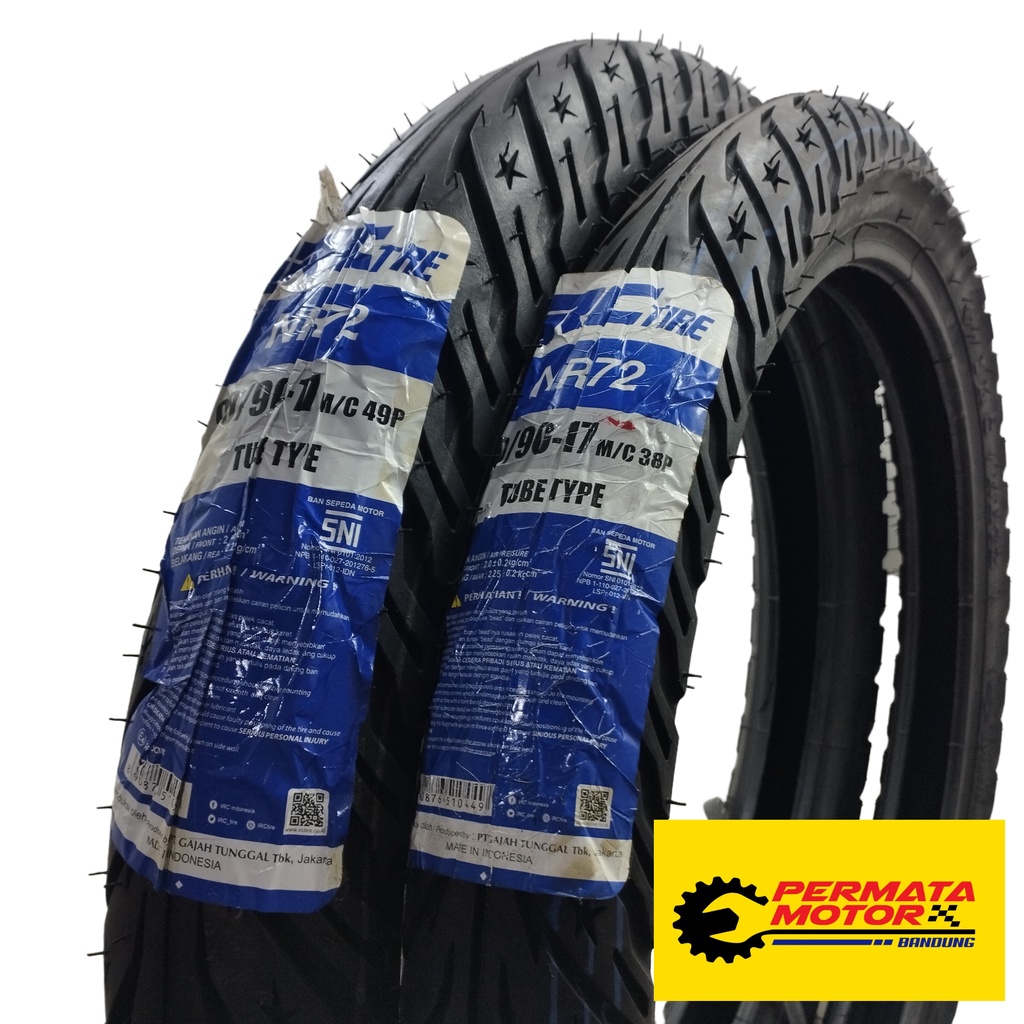 BAN LUAR IRC RING 17 UKURAN 90/90/17 - 70/90/17 - 80/90/17 IRC NR72 DEPAN BELAKANG