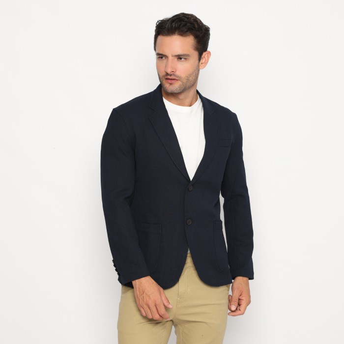 best -Carlos Moreno Blazer Casual Pria BFP 32013 Navy Blue - L