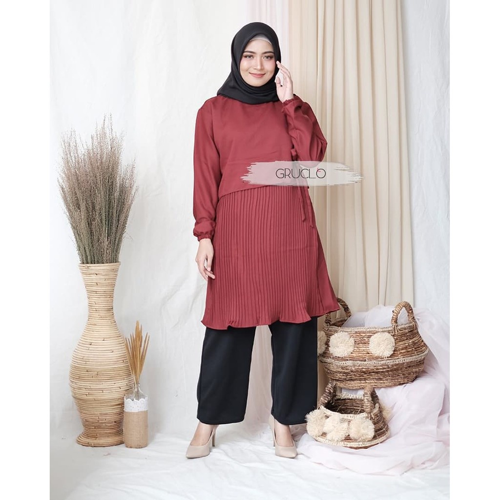 Mila Tunik / Atasan Wanita Terbaru Baju Lebaran Atasan Tunik Atasan Murah Atasan Muslim Kekinian Pak
