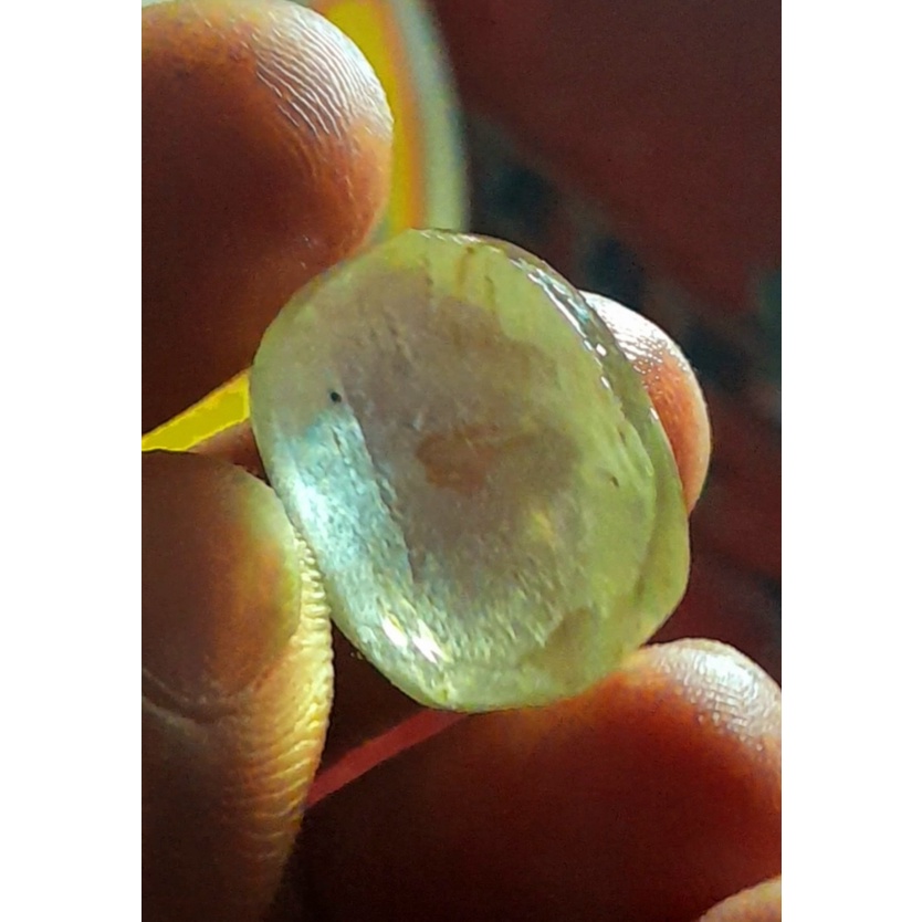 Bahan batu akik fosil mani gajah kuning super kristal ukuran kantoran jumbo kode 09