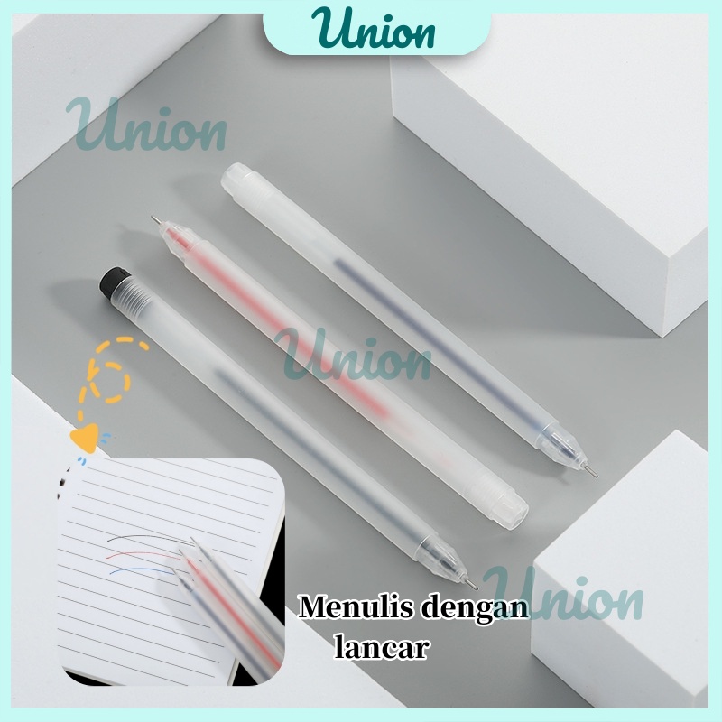 

Union-Pulpen Gel 0.5mm /Bolpoin Pena Pulpen Tinta/ Gel Cair Pena /Transparant Pen Gel/Pena Cair /Bolpen Pena Pen Alat Tulis