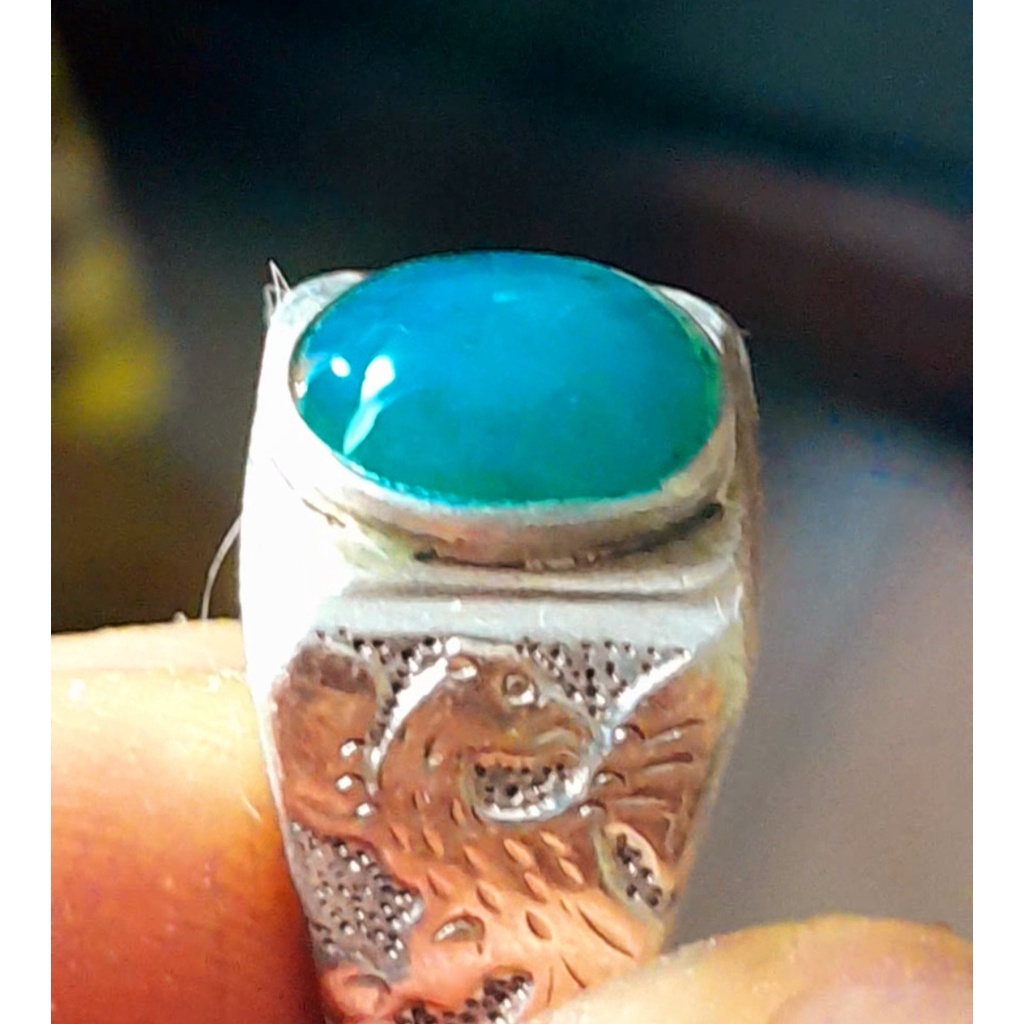 Bacan Doko Gulau coklat super ring perak lapis suasa kode 029