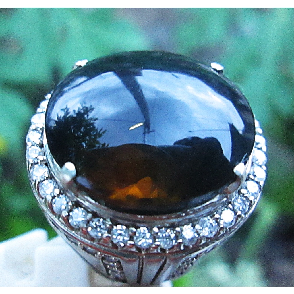 Natural Brownish Fire Opal Wonogiri size jumbo 17mm