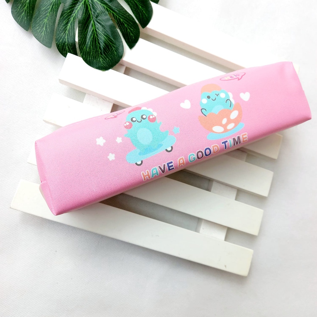 

Pouch Kotak Pensil Anak Tempat Alat Tulis Gambar Cute Dino