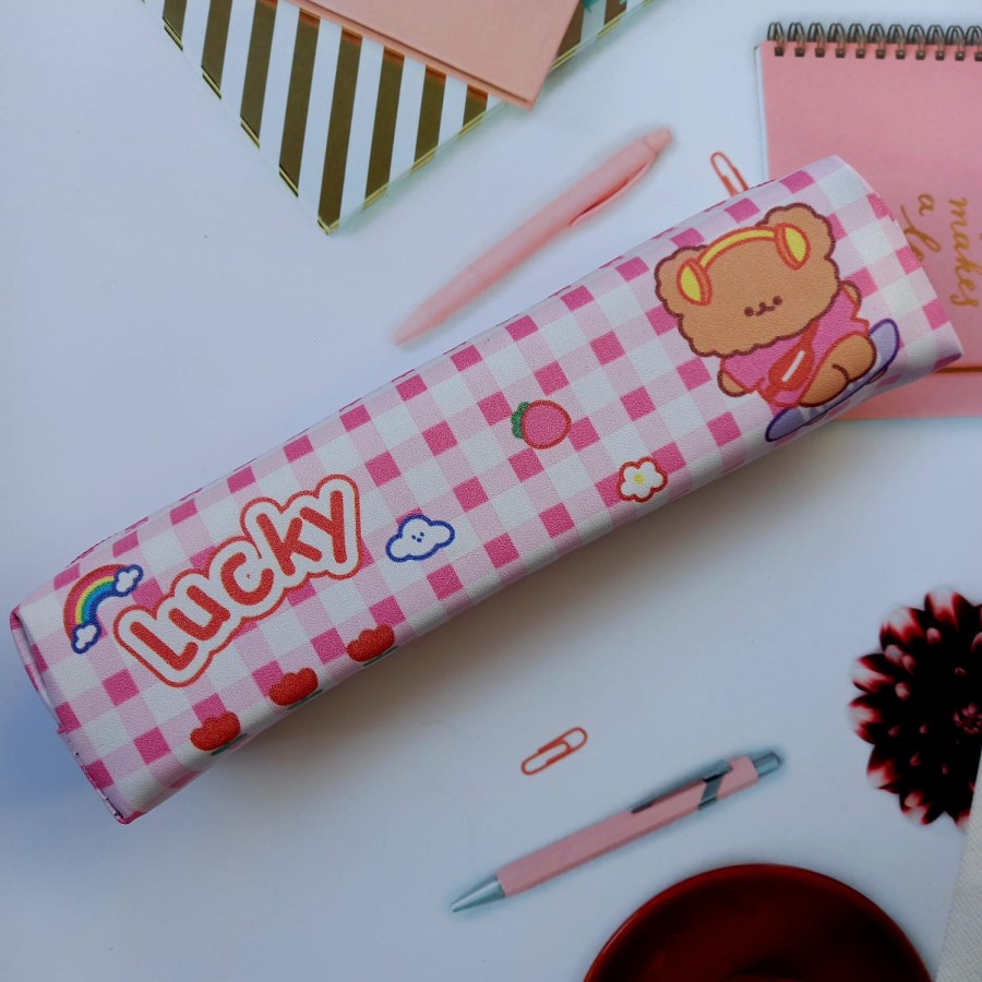 

Souvenir ultah Kotak Pensil Tepak Pensil Zipper Bag Motif Beruang Kotak Lucu Unik