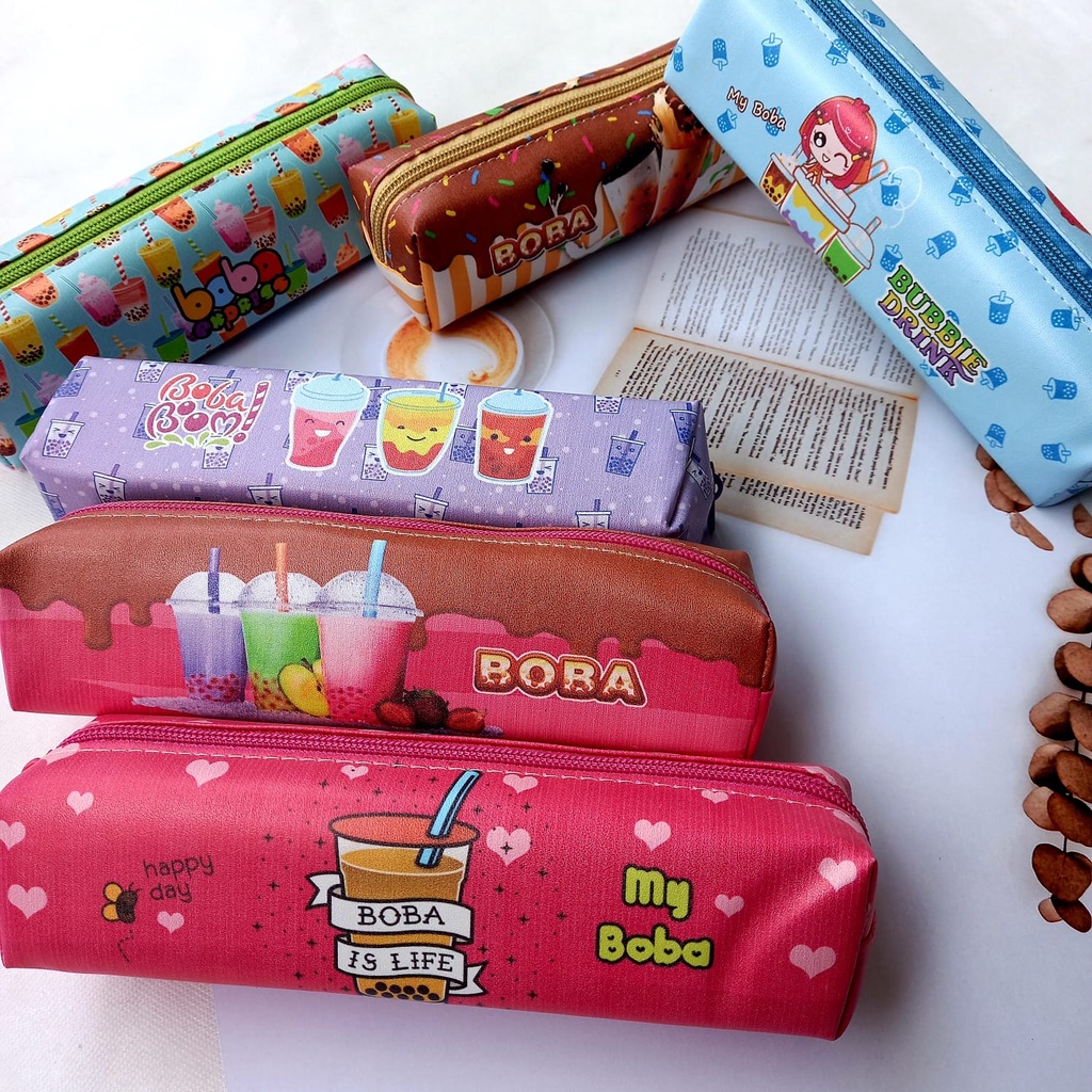 

Souvenir ultah Tempat Pensil Kotak Pensil Unik Boba Bubble Drink